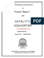 Catalytic Converter: Project Report On