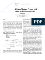 A Study of The Paper Making Process With Suggestions For Efficiency Gains