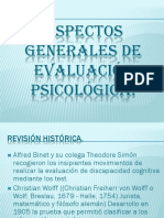 Aspectos Generales de Evaluación Psicológica Materia