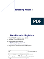 Addressing Modes I: - The MFC5270 Registers Have 32 Bits - The Data Bus Is 32 Bits Wide - Instructions Can Operate On