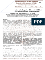 Experimental Investigation On The Properties of Concrete With Plastic Pet Bottle Fibers As Partial Replacement of Fine Aggregates