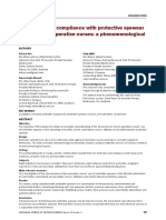 Understanding Compliance With Protective Eyewear Amongst Peri Operative Nurses: A Phenomenological Inquiry