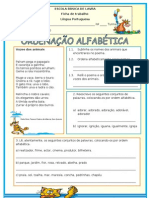 Ordenação Alfabética - 5ºb