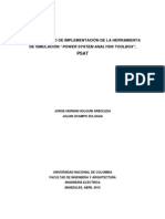 Manual Básico de Implementación de La Herramienta de Simulación "Power System Analysis Toolbox