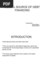 Global Source of Debt Financing: Presented By: Rudra Sharma Roll:BPT08016