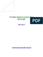 Te Hablo Desde La Prision Libro Descargar PDF