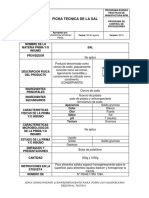 Ficha Tecnica de La Sal