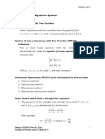 Linear Equation System Chapter