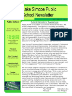 Lake Simcoe Public School Newsletter: Administrators' Message