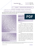 Effects of PNF Method For Hemiplegic Patients With Brachial Predominance After Stroke: Controlled and Blinded Clinical Trial