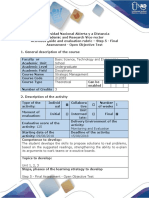 Activities Guide and Evaluation Rubric - Step 5 - Final Assessment - Open Objective Test