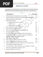 Chapter Wise Test Papers For Class XI-Physics ZIET - BHUBANESWAR PDF