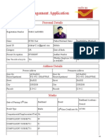 GDS Online Engagement Application: Personal Details