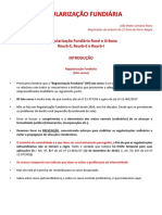  A Regularização Fundiária Rural e Urbana - Reurb S, Reurb E e Reurb-I