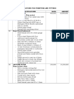 Technical Specification For Furniture & Fittings