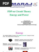 FDP On Circuit Theory Energy and Power