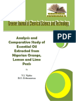 Extraction of Essential Oil From Orange Peels
