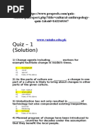 Quiz - 1 (Solution) : School/quizreport - Php?title Cultural-Anthropology-Quiz-1&sid 162245347