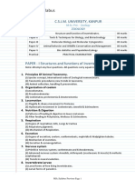 CSJMU MSC Zoology Syllabus