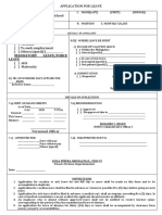 Leave/Force Leave: Details of Applicant