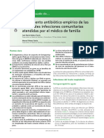 Tratamiento Antibiótico Empírico de Las Principales Infecciones Comunitarias Atendidas Por El Médico de Familia