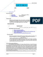 Islamic Studies - IsL201 Handouts