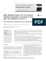 Blunt Abdominal Trauma: The Role of Focused Abdominal Sonography in Assessment of Organ Injury and Reducing The Need For CT