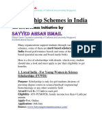 Scholarship Schemes in India by Ahsan