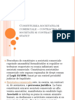 Constituirea Societatilor Comerciale