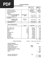 Costos Unitarios de Mina