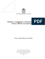 Surface Roughness Estimation by 3D Stereo SEM Reconstruction