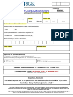 Edexcel Ial January2019 Registration Form Final 2