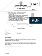 Practical Examination - February 2018 OFFICE (Word) : Kerala State Rutronix