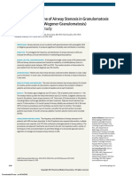 Long-Term Outcome of Airway Stenosis in Granulomatosis With Polyangiitis (Wegener Granulomatosis) An Observational Study