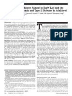 Exposure To The Chinese Famine in Early Life and The Risk of Hyperglycemia and Type 2 Diabetes in Adulthood