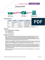 Lab 5a - Configuring Syslog and NTP: Topology