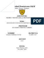 Trabajo Sobre Organización Judicial en La Republica Dominicana