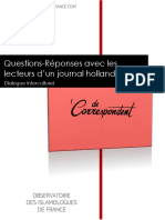 Questions-Réponses Avec Les Lecteurs D'un Journal Hollandais