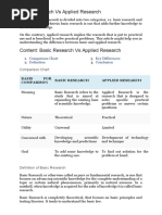 Basic Research Vs Applied Research