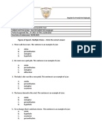 Figures of Speech-Multiple Choice - Circle The Correct Answer