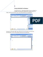 Ms Word: Lesson 1: Microsoft Word 2003/2002 For Windows