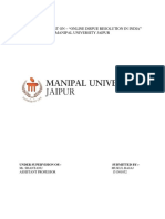 A Project Report On - "Online Dispue Resolution in India" Manipal University Jaipur