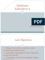 Databases Laboratory 3: Marin Iuliana