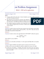 First Problem Assignment: EE603 - DSP and Its Applications