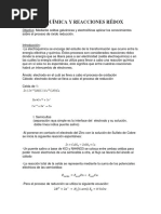 Electroquímica y Reacciones Rédox