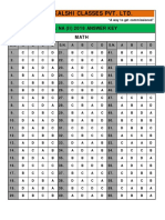 NDA 2 2018 Maths Answer Key Major Kalshi PDF