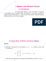 Matrix Algebra and Random Vectors