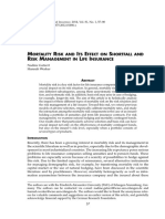 M R I E S R M L I: Ortality Isk and TS Ffect On Hortfall and ISK Anagement in IFE Nsurance