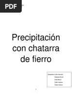 Cementación o Precipitación Con Chatarra de Fierro