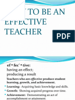 Effective Teachers